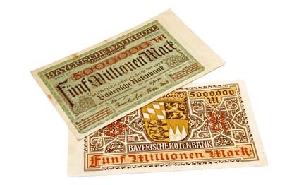 Geldscheine aus der Infaltionszeit - Copyright © im Bildnachweis